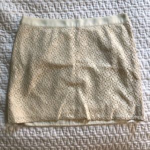 Lacy Ivory JCrew Mini Skirt